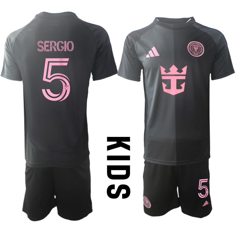 Youth 2025-2026 Club Inter Milan CF away Black 5 Soccer Jersey